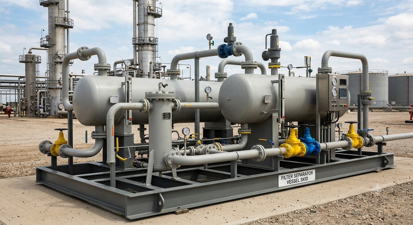 FILTER SEPARATOR VESSEL SKID