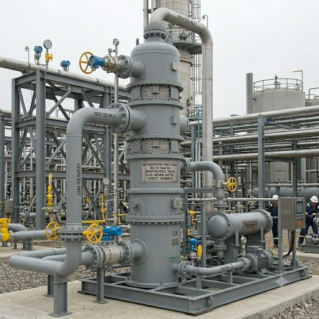 GAS DEHYDRATOR TOWER VESSEL