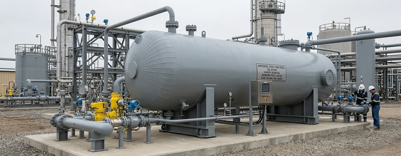 HORIZONTAL SURGE TANK VESSEL